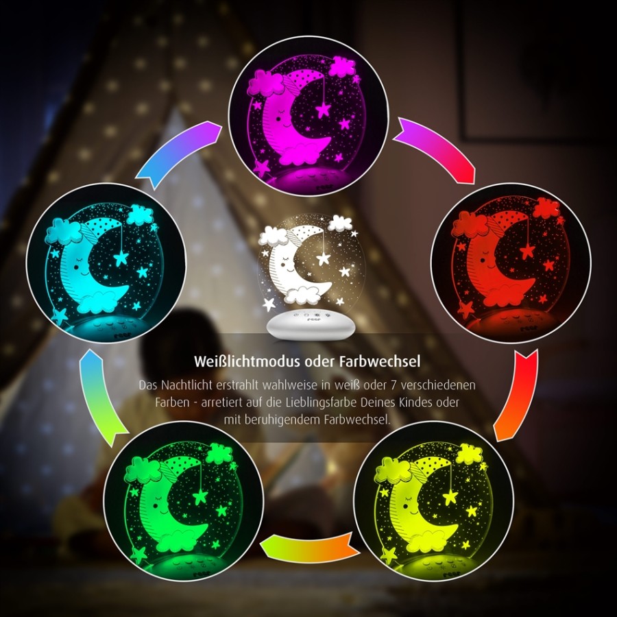 Reer ColourLumy φωτιστικό νυκτός Moon 52121