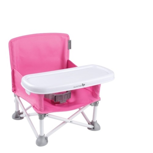 Summer Infant καρεκλάκι φαγητού Pop ‘n Sit® Booster Pink -πτυσσόμενο σκηνοθέτη   – SIM13546