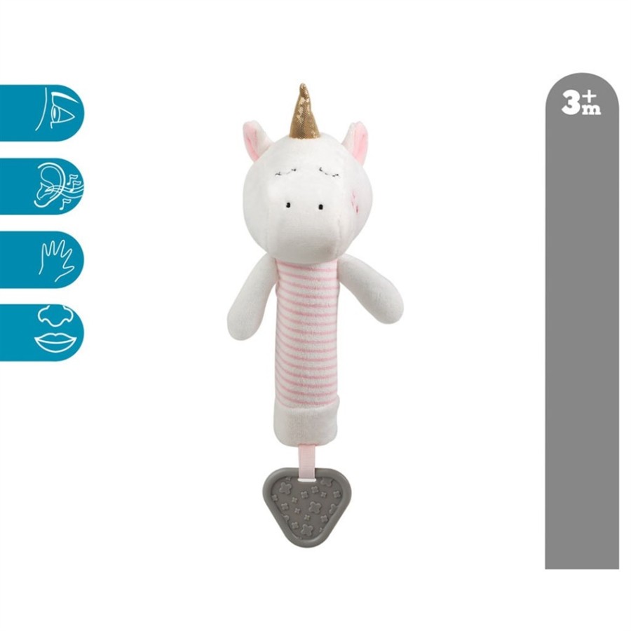 Kiokids Κουδουνίστρα Πίεσης με Μασητικό Unicorn 25cm - 2360
