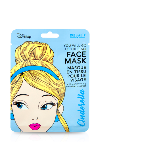 MAD BEAUTY Μάσκα προσώπου φράουλα 25ml DISNEY DISNEY PRINCESS CINDERELLA FACE MASK 25ml