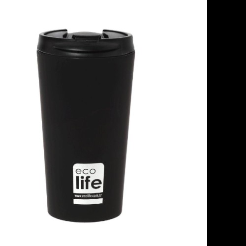 ECOLIFE Ανοξείδωτος θερμός για ροφήματα  και Coffee thermos Black matte  370ml   33-BO-4015