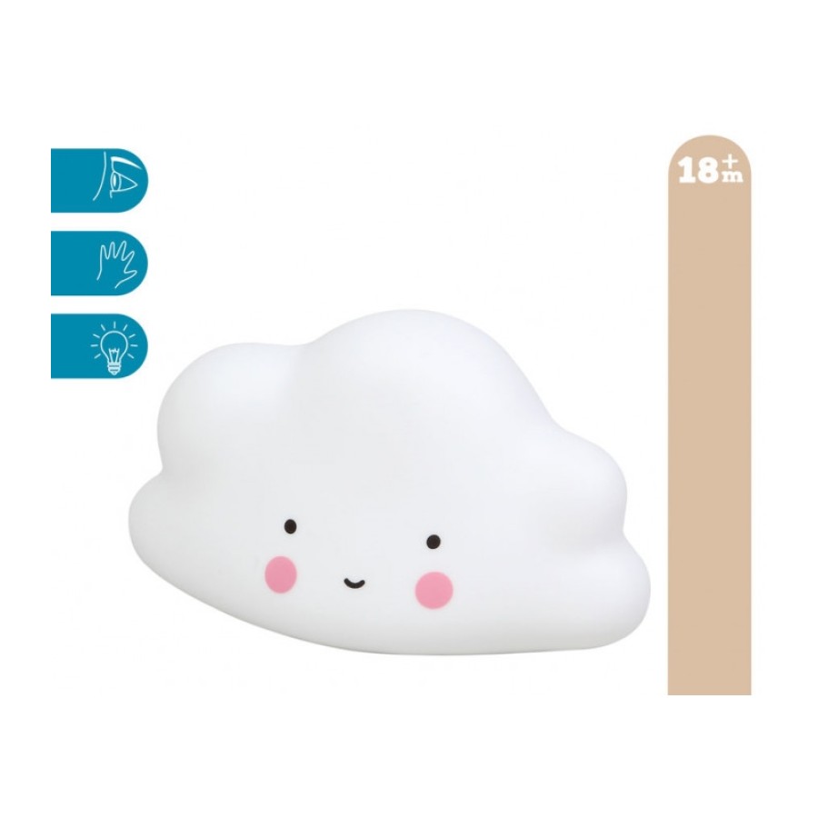Kiokids Φωτιστικό Νυκτός Led Cloud Λευκό-2409
