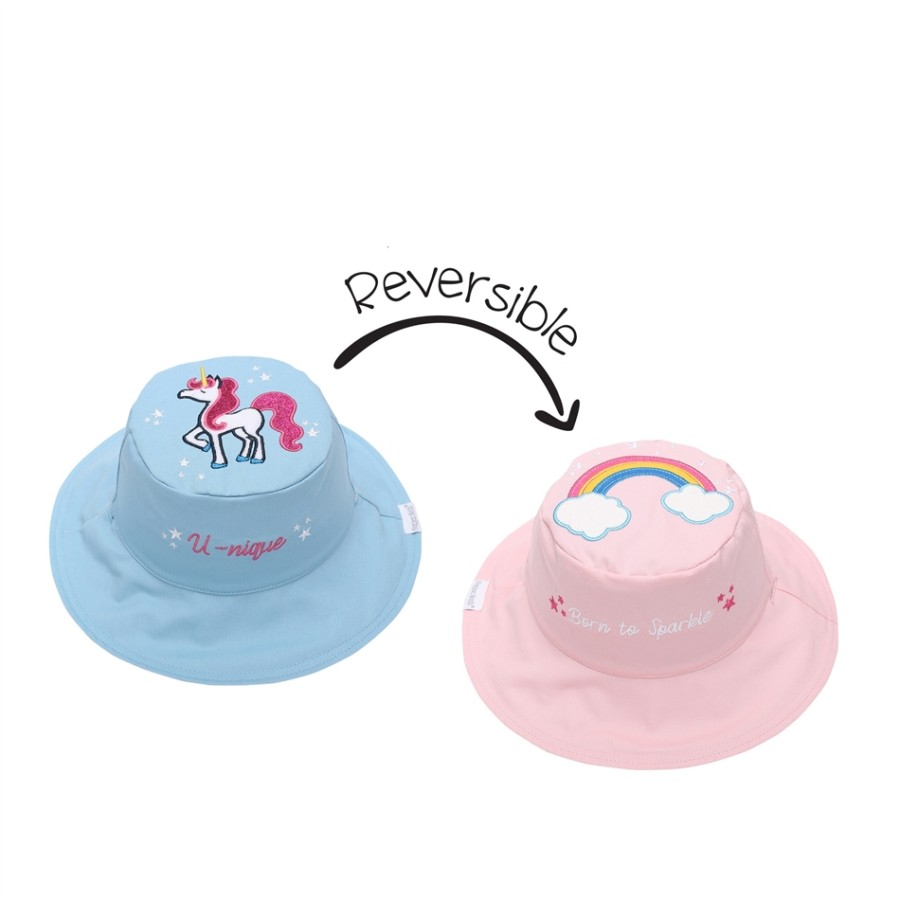 FlapJackKids Καπέλο Διπλής Όψης UPF 50+  – Μονόκερος (Cotton)  FJKSH496
