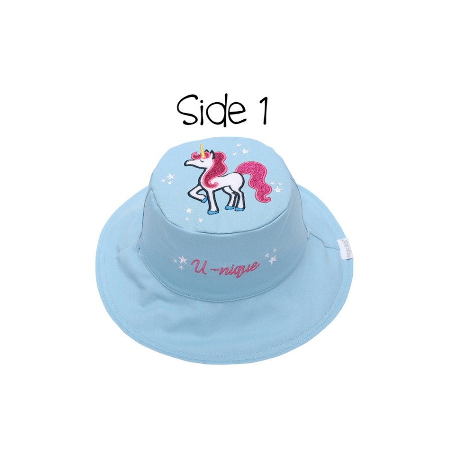 FlapJackKids Καπέλο Διπλής Όψης UPF 50+  – Μονόκερος (Cotton)  FJKSH496