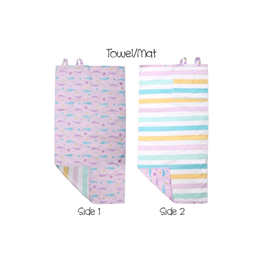 FlapJackKids  Πετσέτα Παραλίας Backpack – Narwhal/Starfish  FJKTB571