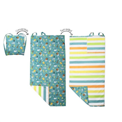 FlapJackKids  Πετσέτα Παραλίας Backpack –  Green Zoo  FJKTB572