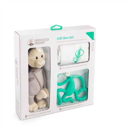 Matchstick Monkey  Teething Gift Set  TEETHING GIFT SET - GREEN 241504