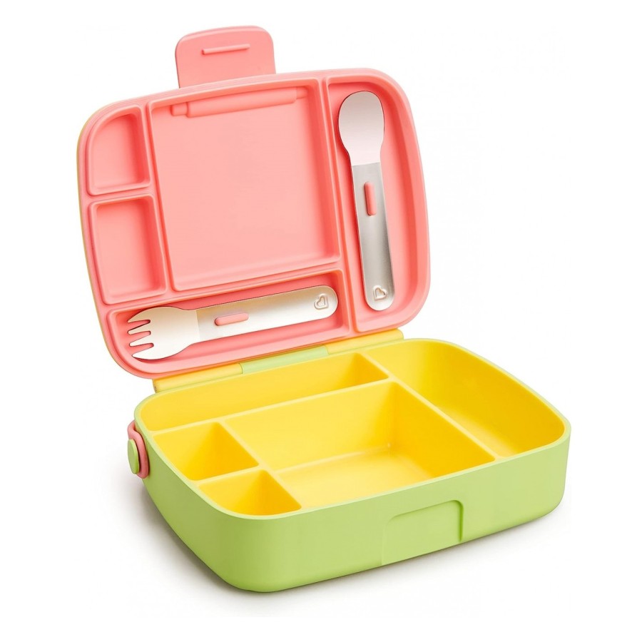 Munchkin Φαγητοδοχείο Lunchboxes  BENTO BOX YELLOW/PINK 12531