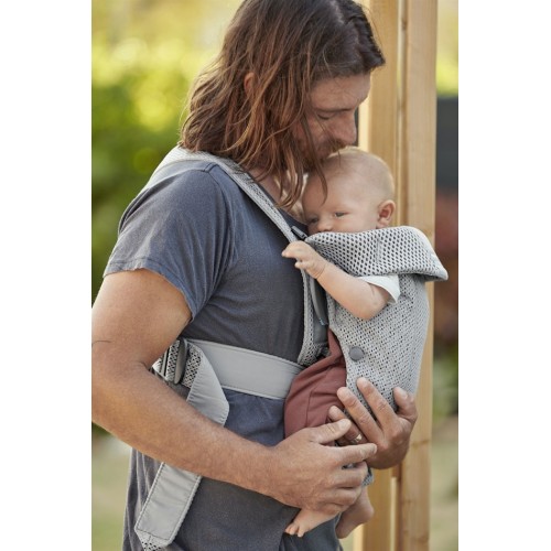 Babybjorn Mini μάρσιπος light grey 3D Mesh 021018