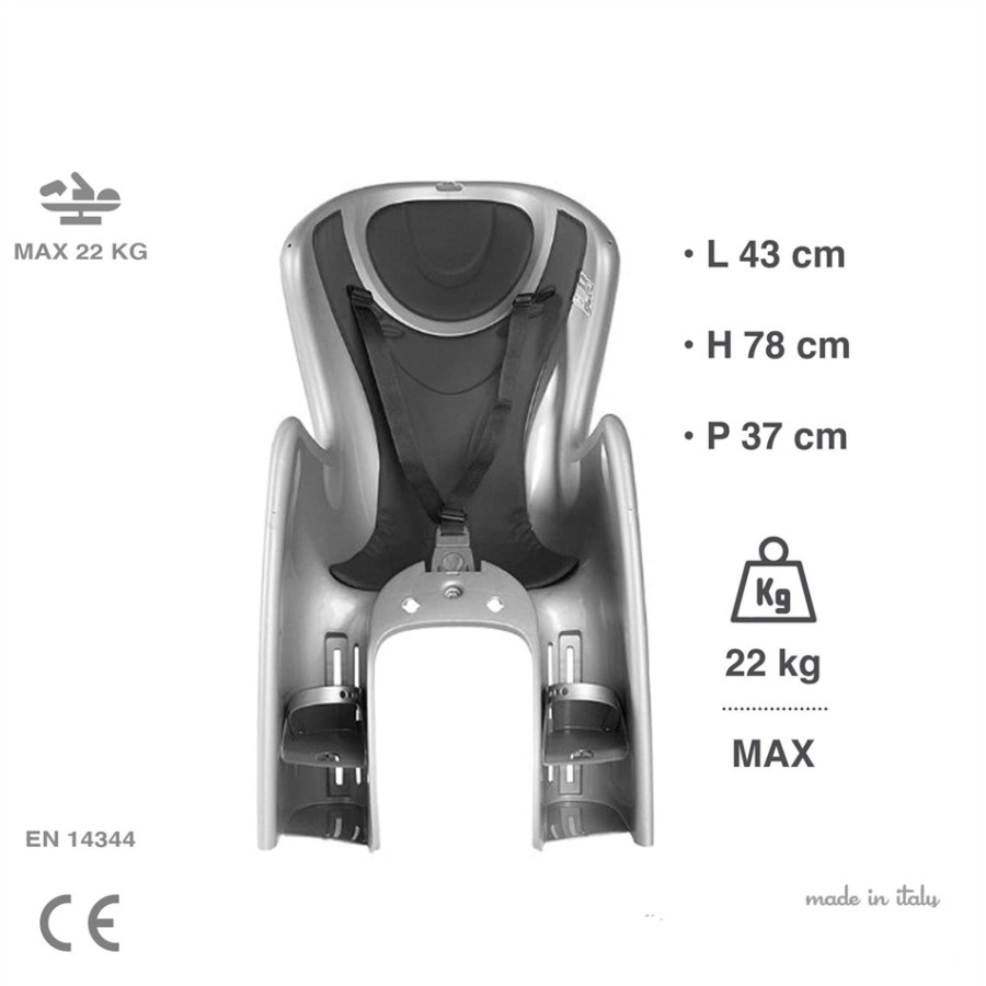 ΚΑΘΙΣΜΑ ΠΟΔΗΛΑΤΟΥ OK-BABY SHIELD ARGENTO - 37326029