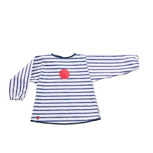 Baby To Love Σαλιάρα/Ποδιά με μανίκια Blue Navy stripes BTL302009