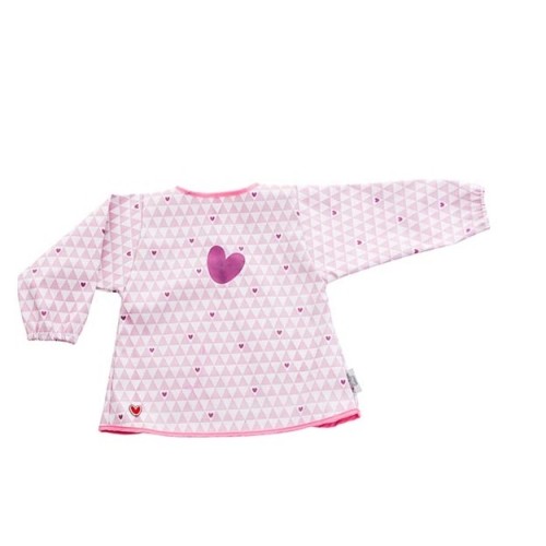 Baby To Love Σαλιάρα/Ποδιά με μανίκια Pink Hearts  BTL301996