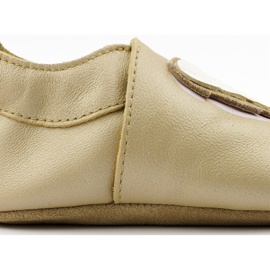Bobux Δερμάτινο βρεφικό παπούτσι Soft sole  Robin Gold