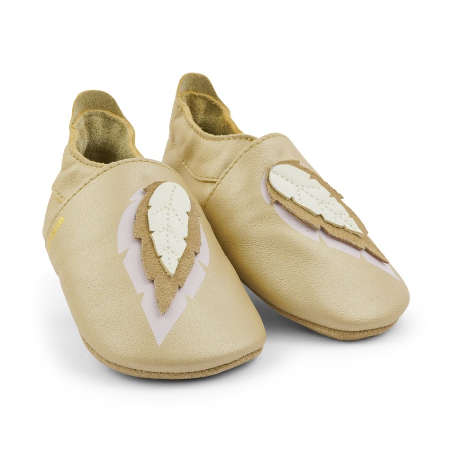 Bobux Δερμάτινο βρεφικό παπούτσι Soft sole  Robin Gold
