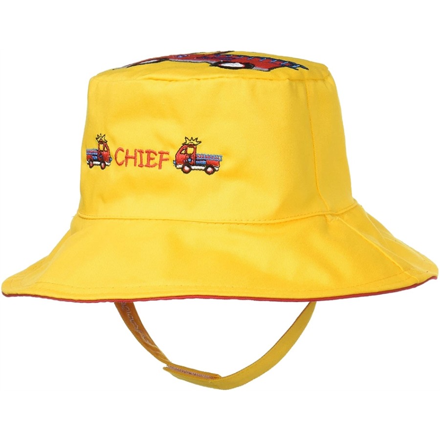 FlapJackKids Καπέλο Διπλής Όψης UPF 50+  – Πυροσβεστικό (Cotton)  LUV0117