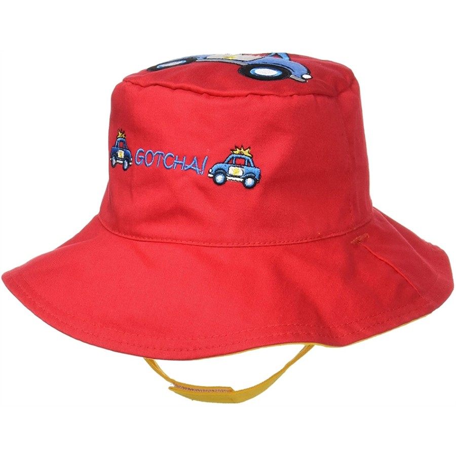 FlapJackKids Καπέλο Διπλής Όψης UPF 50+  – Πυροσβεστικό (Cotton)  LUV0117