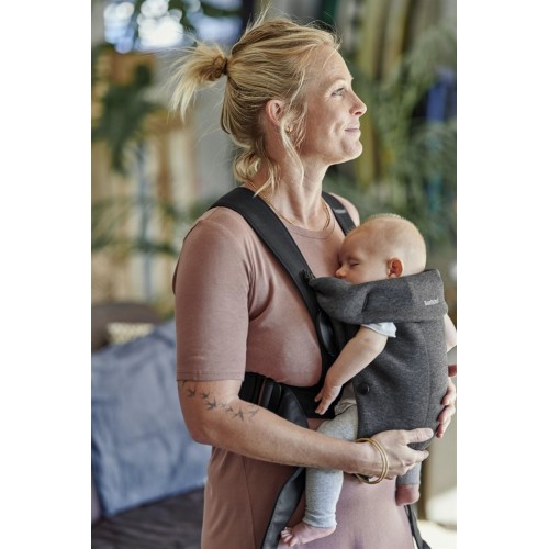 Babybjorn Mini μάρσιπος 3D Jersey Charcoal Grey 021076