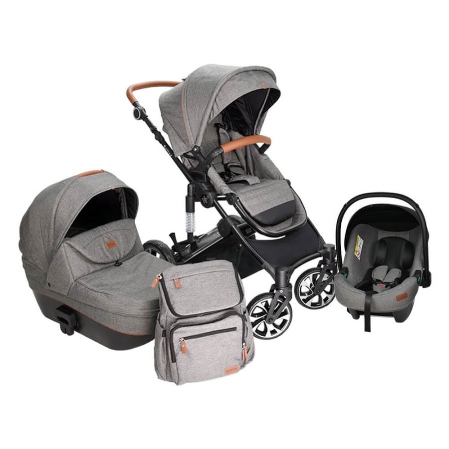 BebeStars Πολυκαρότσι Belize 3 σε 1 για Παιδιά 0-22kg Grey Γκρι  390T-186