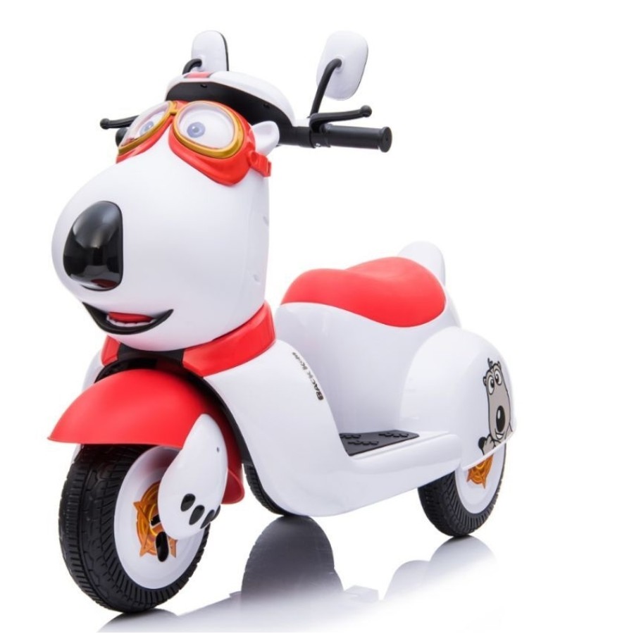 Zita Toys 017.022-R  ΗΛΕΚΤΡΙΚΟ SCOOTER ΣΚΥΛΑΚΙ 6V ΜΕ ΜΟΥΣΙΚΗ USB ΚΑΙ ΦΩΤΑ