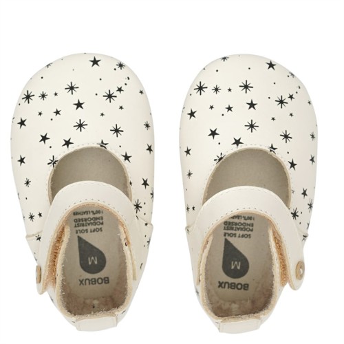 Bobux Δερμάτινο βρεφικό παπούτσι Soft sole  galaxy Mairy Jane vanilla  1014-015-46