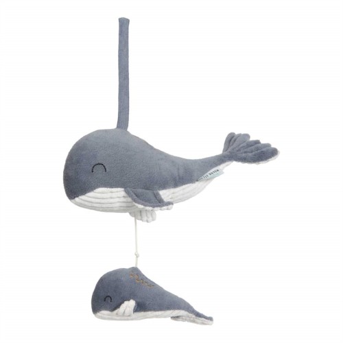 LITTLE DUTCH Υφασμάτινο μουσικό φαλαινάκι Ocean Blue - LD4801