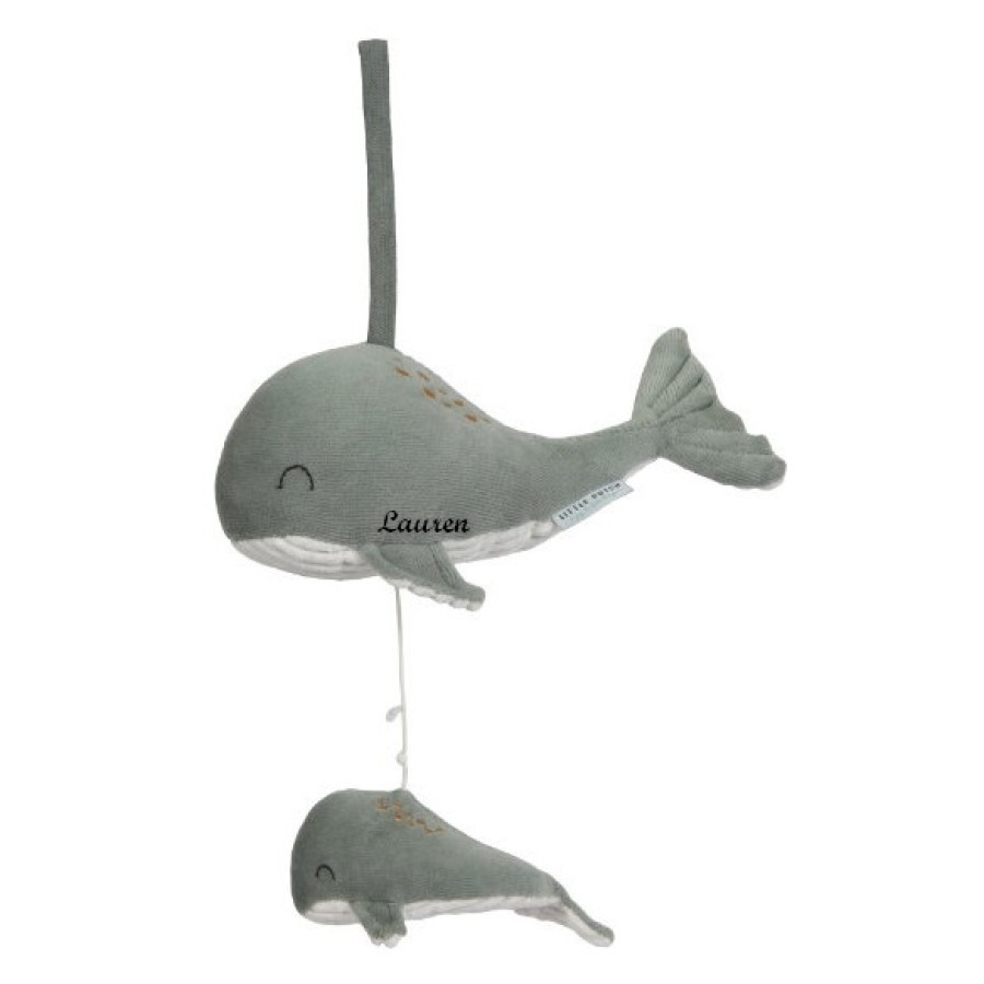 LITTLE DUTCH Υφασμάτινο μουσικό φαλαινάκι Ocean Mint - LD4802