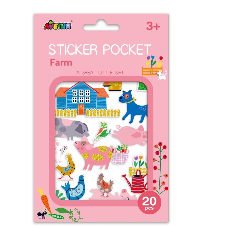 Arts & Crafts  20τμχ  αυτοκόλλητα STICKER POCKET - FARM 60503