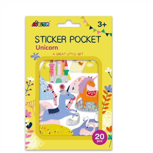 Arts & Crafts 20τμχ αυτοκόλλητα STICKER POCKET - UNICORN 60506