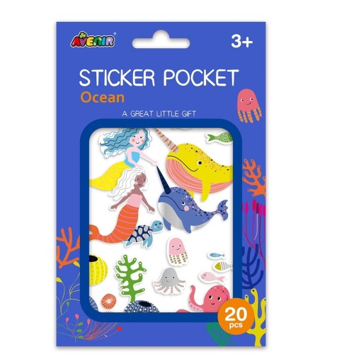 Arts & Crafts 20τμχ αυτοκόλλητα STICKER POCKET -  OCEAN 60502