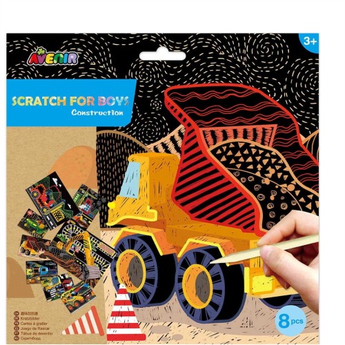 Arts & Crafts Χειροτεχνίες Avenir - Σκράτς Scratch CONSTRUCTION 60118