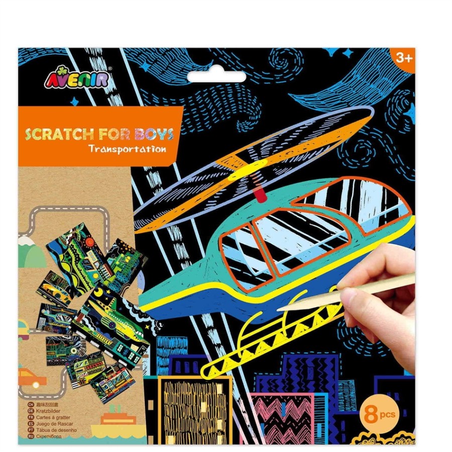 Arts & Crafts Χειροτεχνίες Avenir - Σκράτς Scratch TRANSPORTATION  60120