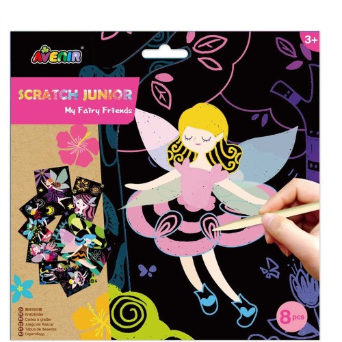 Arts & Crafts Χειροτεχνίες Avenir - Σκράτς Scratch JUNIOR - FAIRY 60109