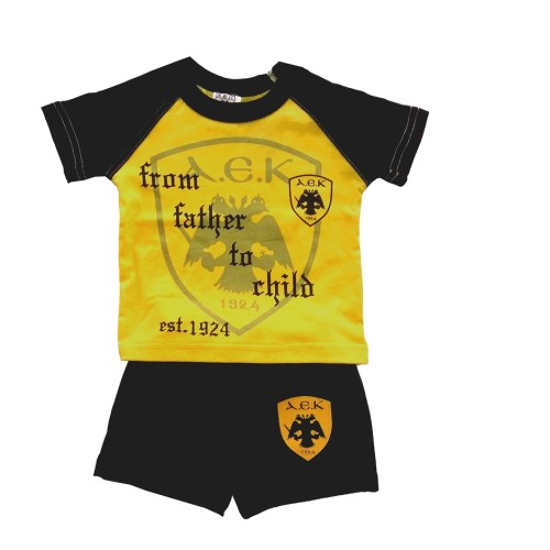 ΑΕΚ σετ μακό 2τμχ βαμβακερό ΑΕΚ   from father to child  50932028