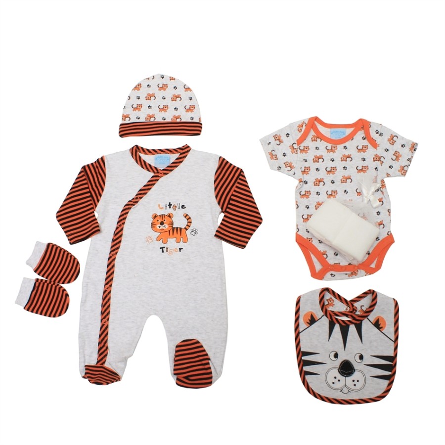 Αγγλικό Σετ Δώρου  100% cotton, 7 τεμαχίων  Just Too Cute- TIGER 8514