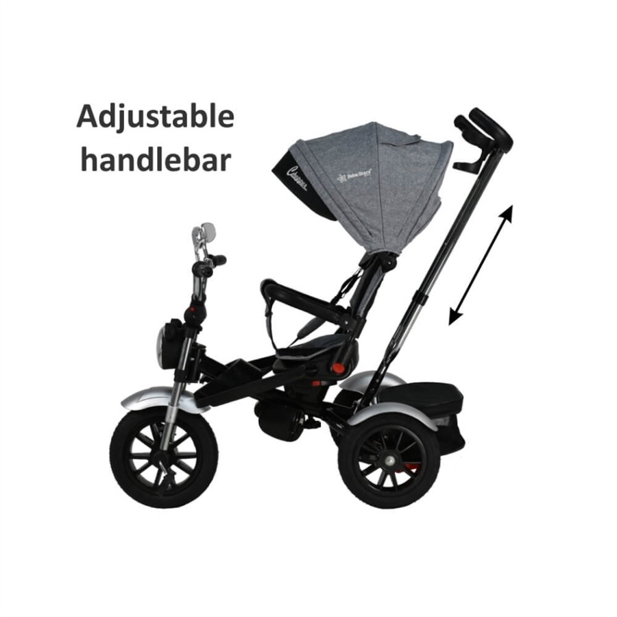 Bebe Stars Ποδηλατάκι Τρίκικλο Chopper 360° Grey 6 in 1 814-186