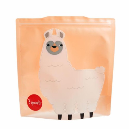 3 Sprouts θήκες για σάντουιτς - Σετ 2 Τεμαχίων -sandwich bag LLAMA (0907-ISWLLM)