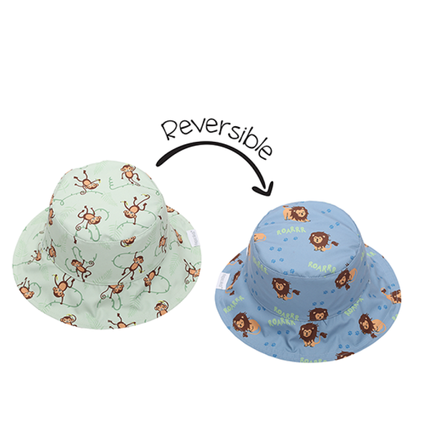 FlapJackKids Καπέλο Διπλής Όψης UPF 50+ -Lion/Monkey (FJKPH518)