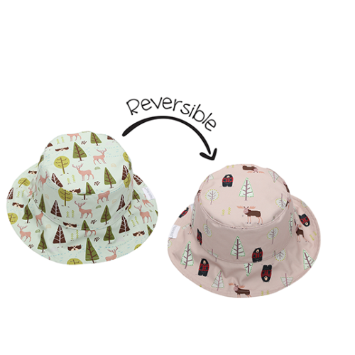 FlapJackKids Καπέλο Διπλής Όψης UPF 50+ – Moose/Cottage(FJKPH553)