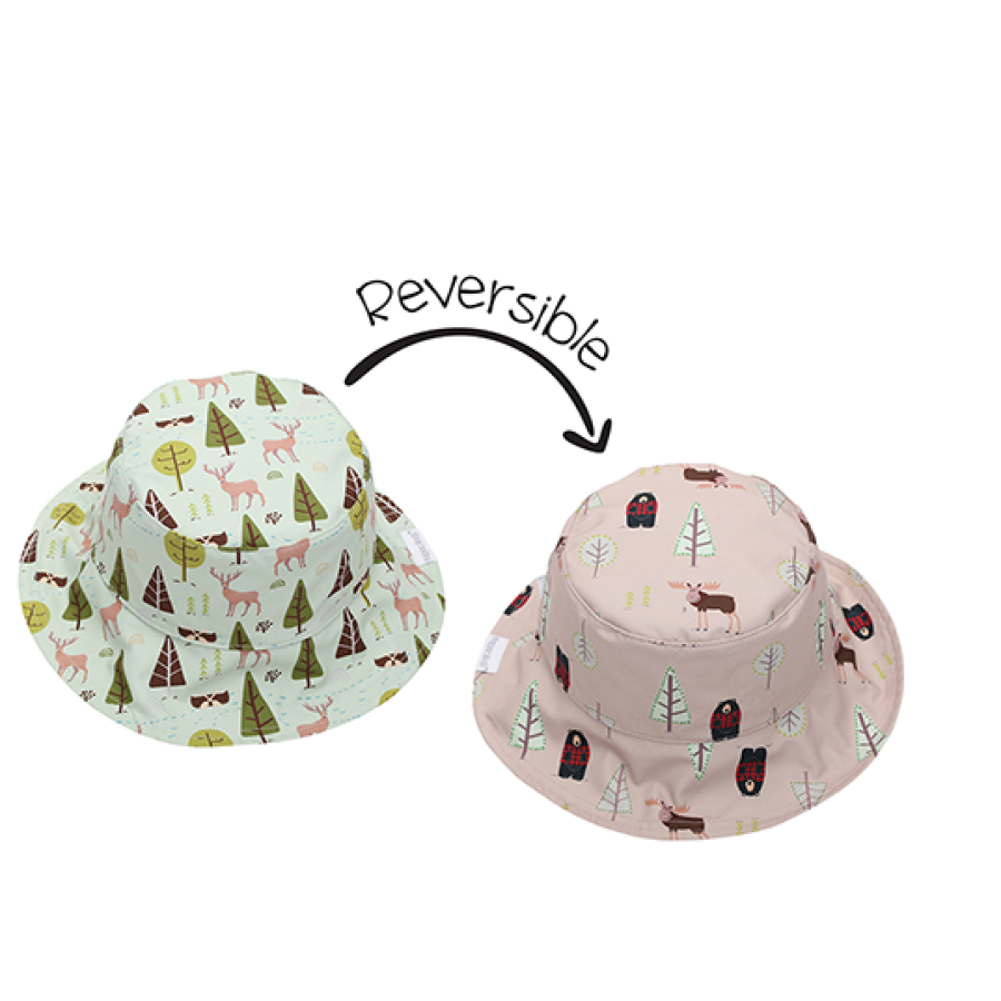 FlapJackKids Καπέλο Διπλής Όψης UPF 50+ – Moose/Cottage(FJKPH553)