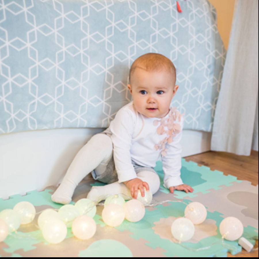 Babyono  Αφρώδες παζλ δαπέδου 10τεμ - Σχήματα - Πράσινο  BN396/01