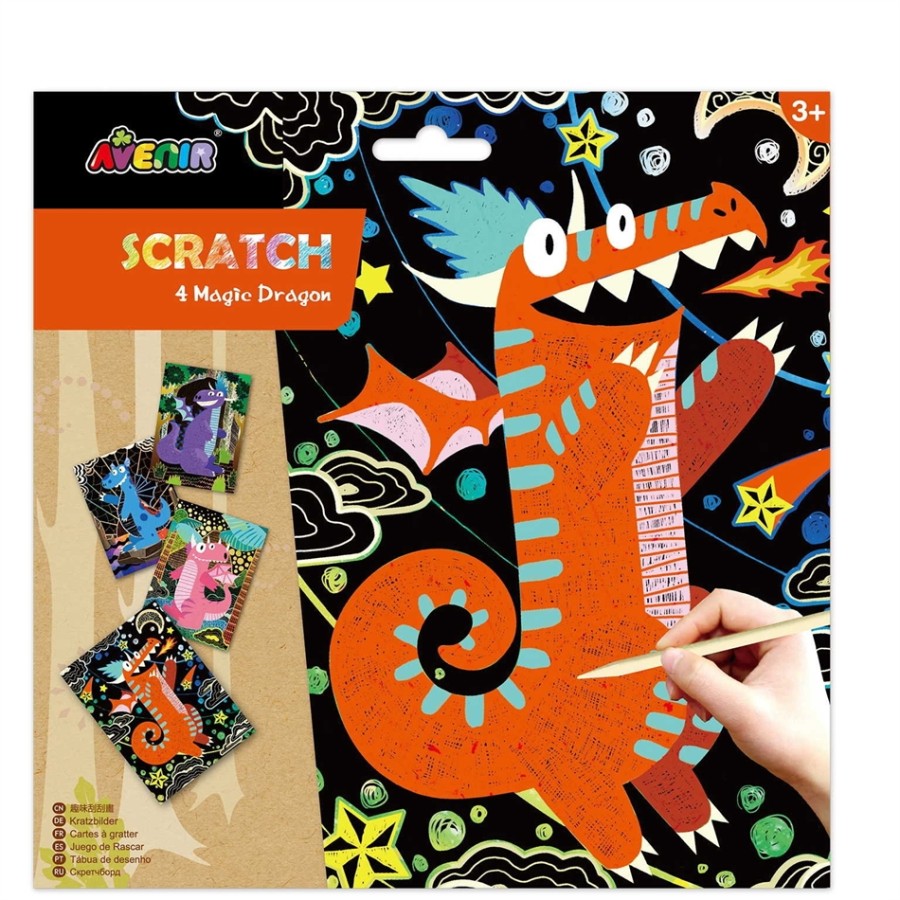 Arts & Crafts Χειροτεχνίες Avenir - SCRATCH - 4 MAGIC DRAGON 60124