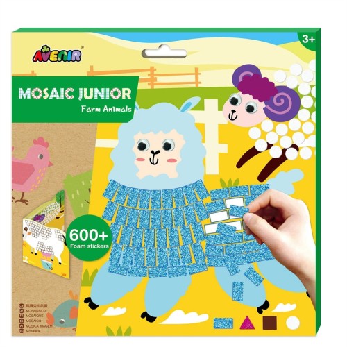 Arts & Crafts Χειροτεχνίες Avenir - MOSAIC JUNIOR - FARM ANIMALS 60302