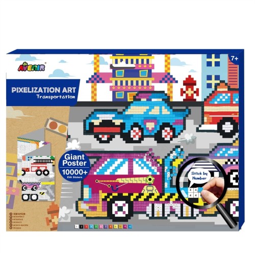 Arts & Crafts Χειροτεχνίες Avenir - PIXELATION ART - TRANSPORTATION 60307