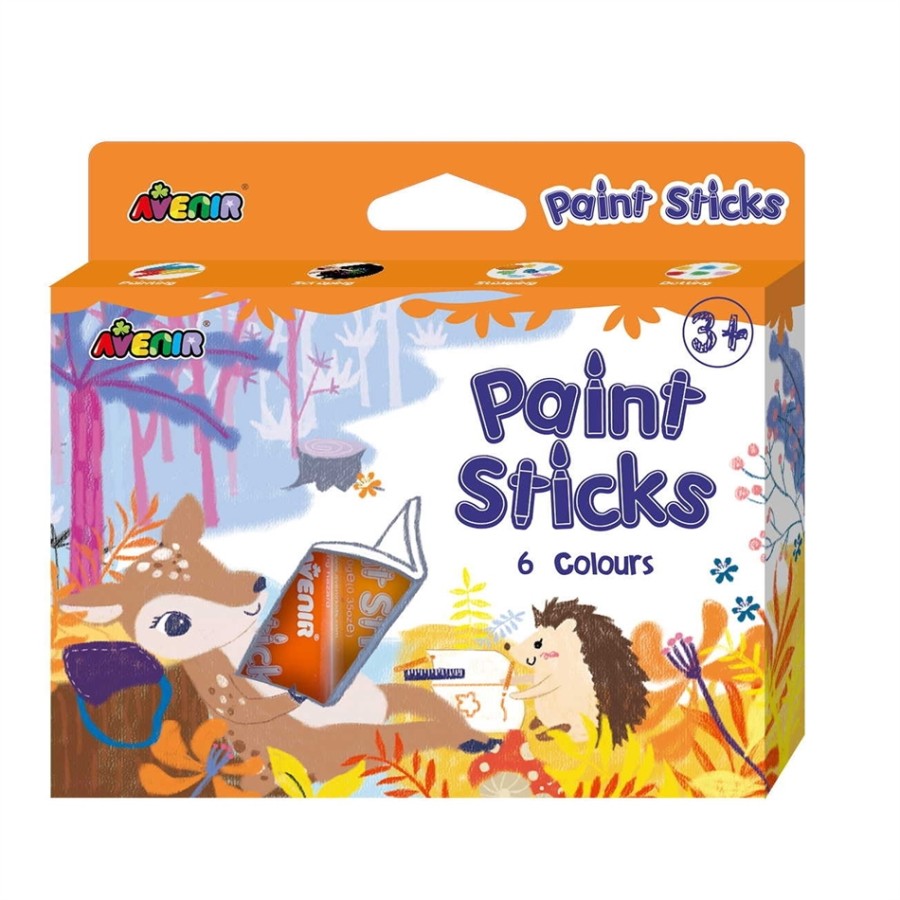 Arts & Crafts  Crayons  PAINT STICKS - 6 COLORS 60411