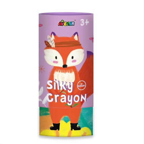 Arts & Crafts Crayons  SILKY CRAYONS 12 COLORS - FOX 60402 + δώρο πόστερ