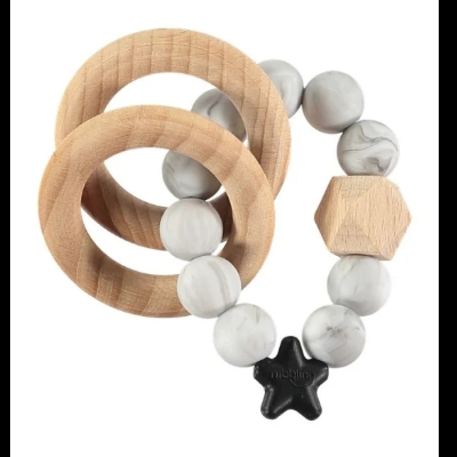 Μασητικό-Κρίκος Οδοντοφυίας Nibbling Stellar Nat. Wood Marble BR74233