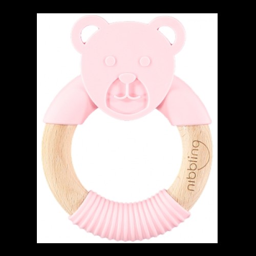 Μασητικό-Κρίκος Οδοντοφυίας Nibbling Ted Bear Pink Ροζ BR74239