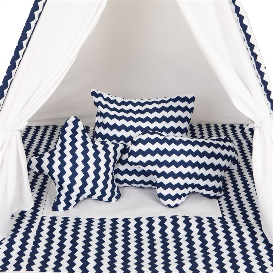 BABY ADVENTURE Παιδική Σκηνή Teepee Blue Wave BR75046 - ΔΏΡΟ 3 ΔΙΑΚΟΣΜΗΤΙΚΆ ΜΑΞΙΛΆΡΙΑ