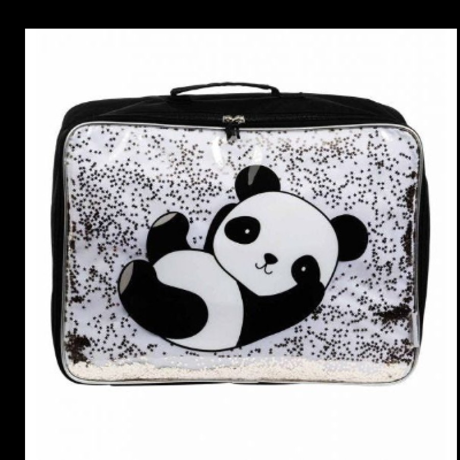 A little lovely company Βαλιτσάκι Glitter - Panda 19,5L SCPAGL15