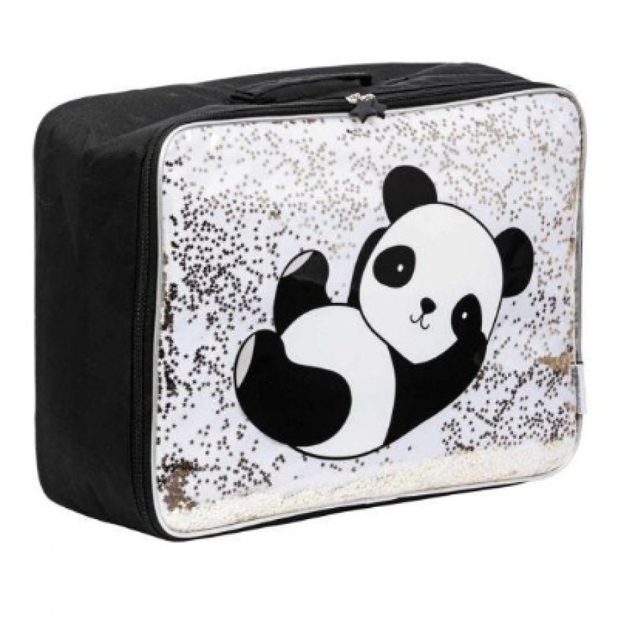 A little lovely company Βαλιτσάκι Glitter - Panda 19,5L SCPAGL15